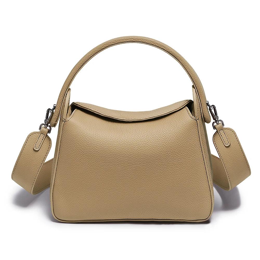 Women's Simple Luxury Solid Color Designer Leather Handbag Crossbody