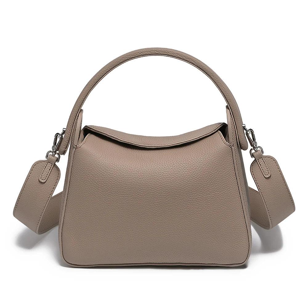 Women's Simple Luxury Solid Color Designer Leather Handbag Crossbody