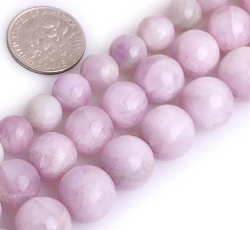 July birthstone Natural Stone Purple Round Beads  Strand Bracelet