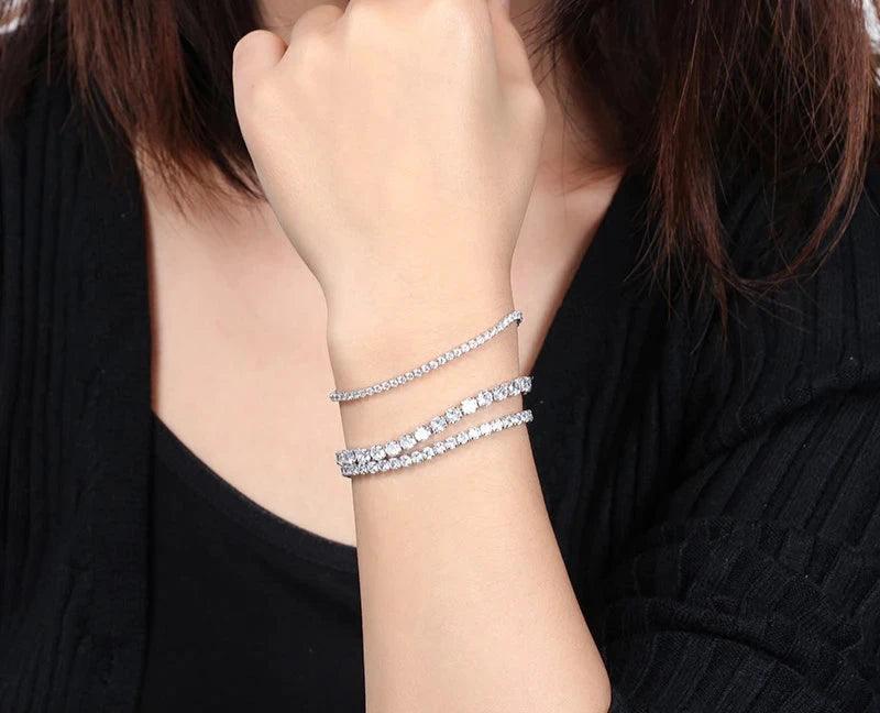 Tennis Bracelets Sterling Silver For Women Cubic Zirconia Bracelet