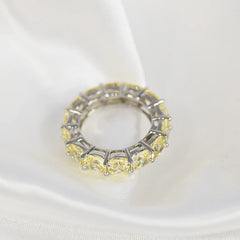 Diamond Ring Sparkling Full 925 Silver High Party Fine Jewelry