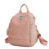 Leather Women's Backpack High Quality School Shopper Shoulder Bag