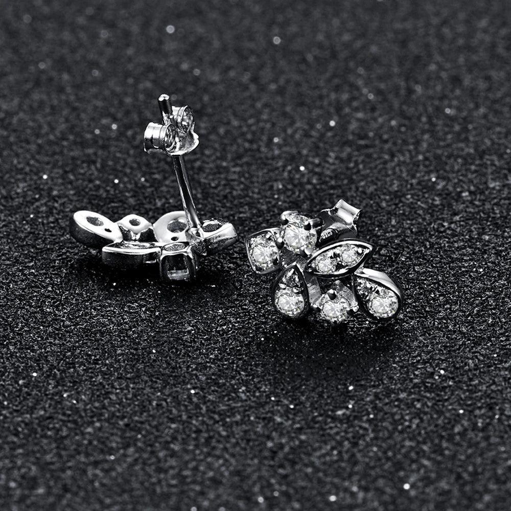 Diamond Earrings 925 Sterling Silver Stud Passed Jewelry for Women