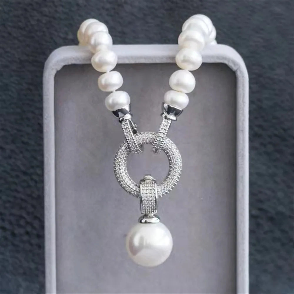 Pearl necklace Elegant freshwater for women high-end jewelry