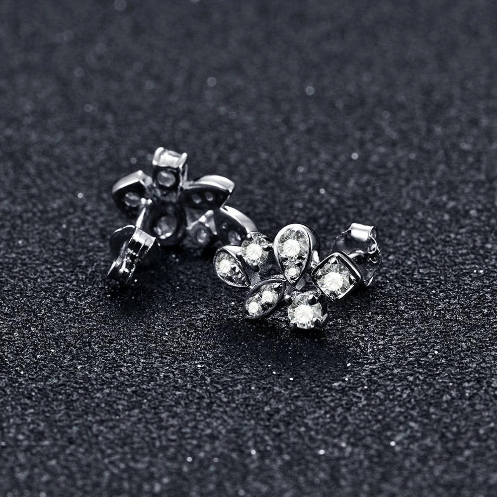 Diamond Earrings 925 Sterling Silver Stud Passed Jewelry for Women