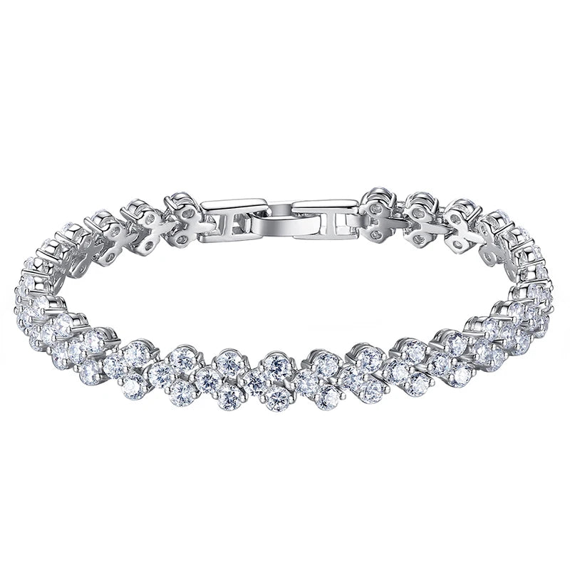 Diamond Bracelet 14K White Gold bangles for women