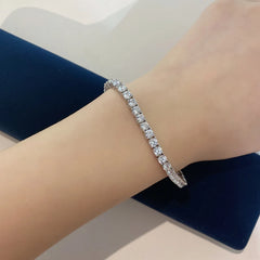 Diamond bracelet 925 Silver 3mm High Carbon Fashion Fine Jewelry