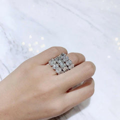 Diamond Ring 925 Silver High Quality Jewelry Gemstone