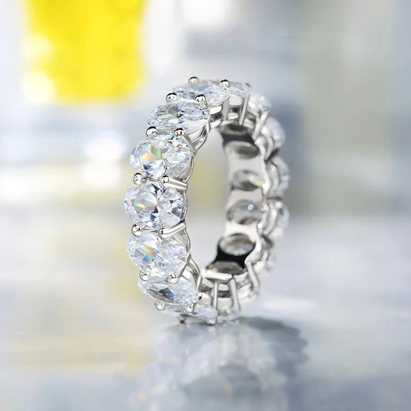 Diamond Ring 925 Silver High Quality Jewelry Gemstone