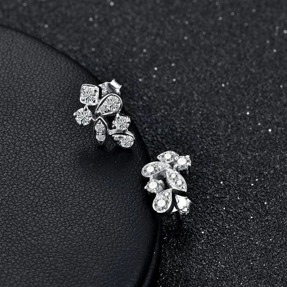 Diamond Earrings 925 Sterling Silver Stud Passed Jewelry for Women