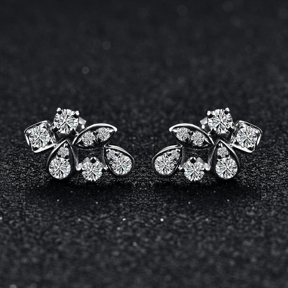 Diamond Earrings 925 Sterling Silver Stud Passed Jewelry for Women