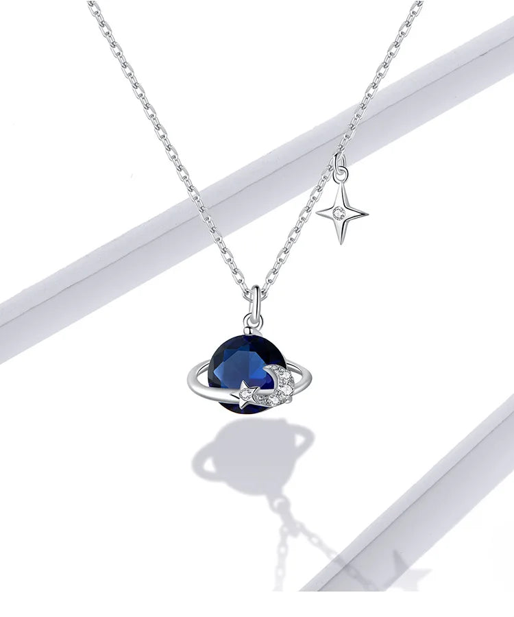 September Birthstone Silver Pendant Necklace Design Jewelry