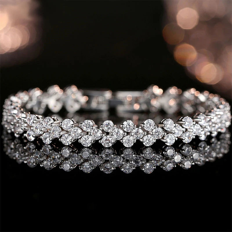 Diamond Bracelet 14K White Gold bangles for women