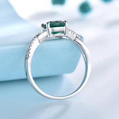 September Birthstone Ring Solid 925 Silver Band Romantic Fine Jewelry