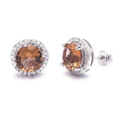 January Birthstone Stud Earrings 925 Sterling Silver Fine Jewelry Lady