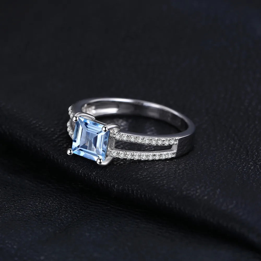 December Birthstone Sky Blue Ring Gemstone Fine Jewelry