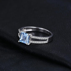 December Birthstone Sky Blue Ring Gemstone Fine Jewelry