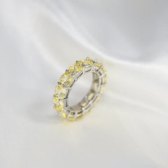 Diamond Ring Sparkling Full 925 Silver High Party Fine Jewelry