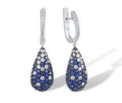 July birthstone Pure Drop Earrings Sparkling Gem Stone Oval Jewelry