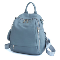 Leather Women's Backpack High Quality School Shopper Shoulder Bag