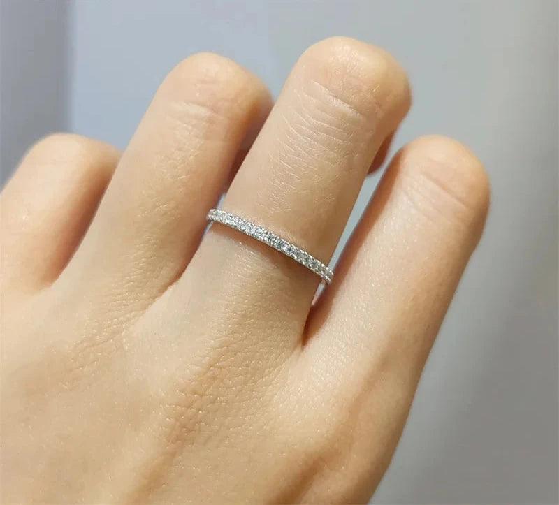 White Gold Brilliant Diamond Past Color Ring Style Jewelry