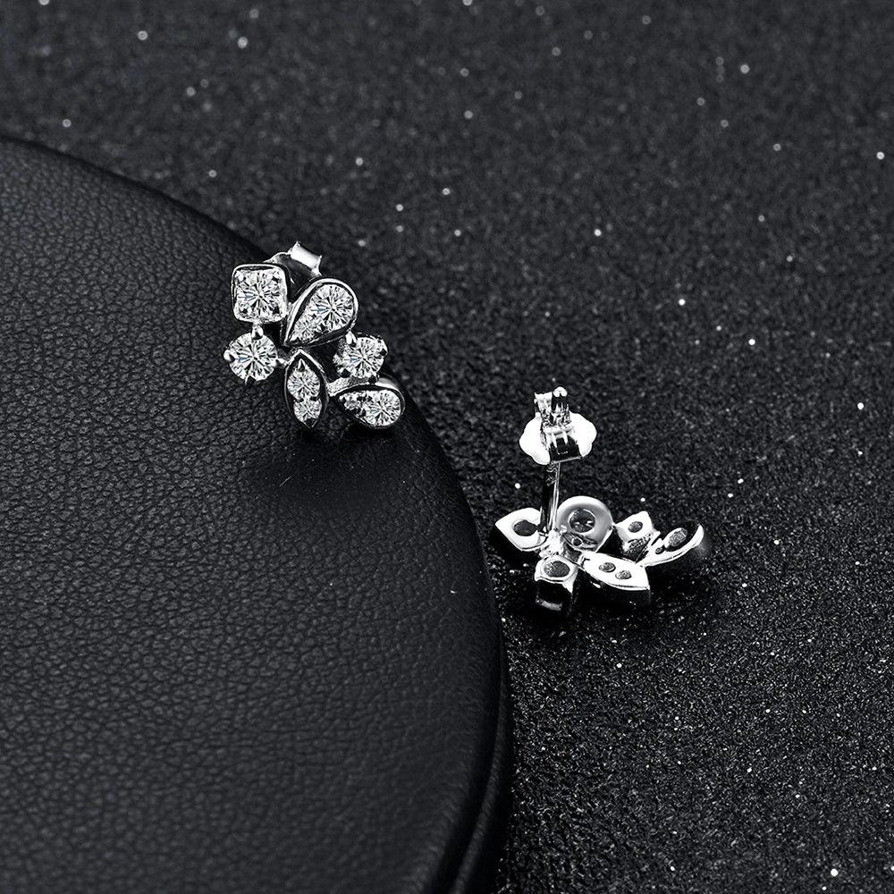 Diamond Earrings 925 Sterling Silver Stud Passed Jewelry for Women