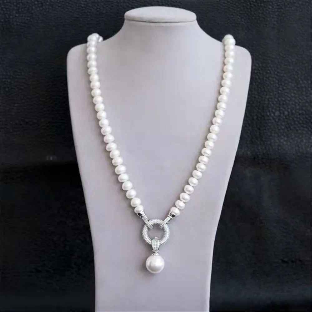 Pearl necklace Elegant freshwater for women high-end jewelry