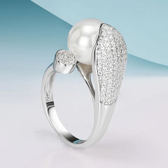 Moissanite rings Luxury Pearl Shell for Women