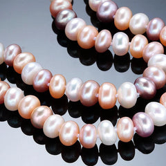 Natural Freshwater Pearl Necklace Neck Chain Multi-Color High Luster Pearls Jewelry 925 Silver Clasp