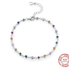 January Birthstone Style Bracelet Silver Color Fashion Jewelry