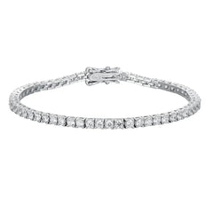 Tennis Bracelets Hip Hop 925 Silver 2.5MM Created Gemstone Chain