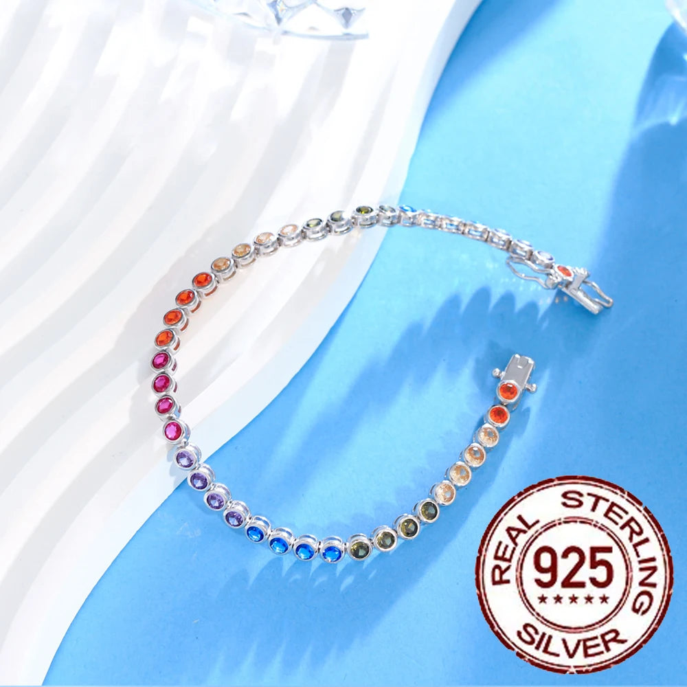 January Birthstone Chain Bracelets Classic Multicolor Party Jewelry