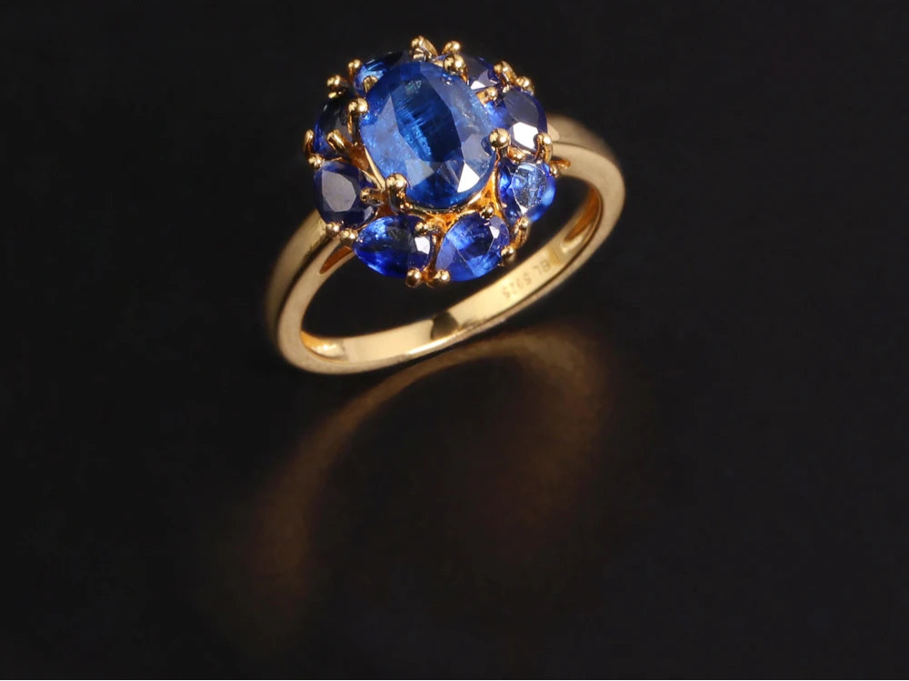 September Birthstone Charming Blue Natural Ring Jewelry