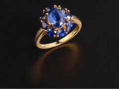 September Birthstone Charming Blue Natural Ring Jewelry