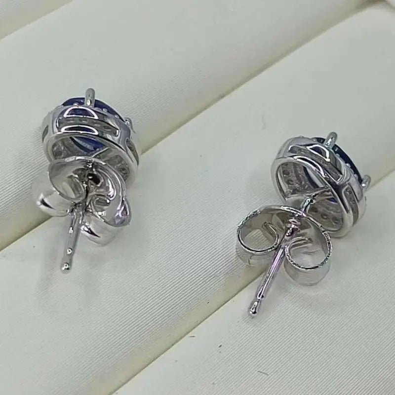 September Birthstone Fashion Jewelry Earrings 925  Silver Stud Fine