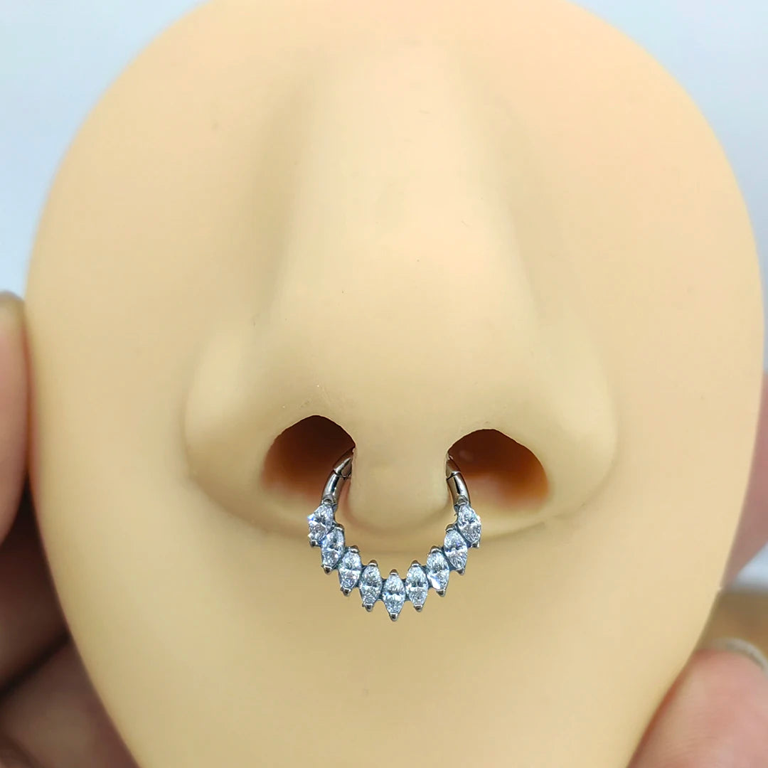 Nose Ring Hoop Splice Septum Piercing Jewelry Titanium