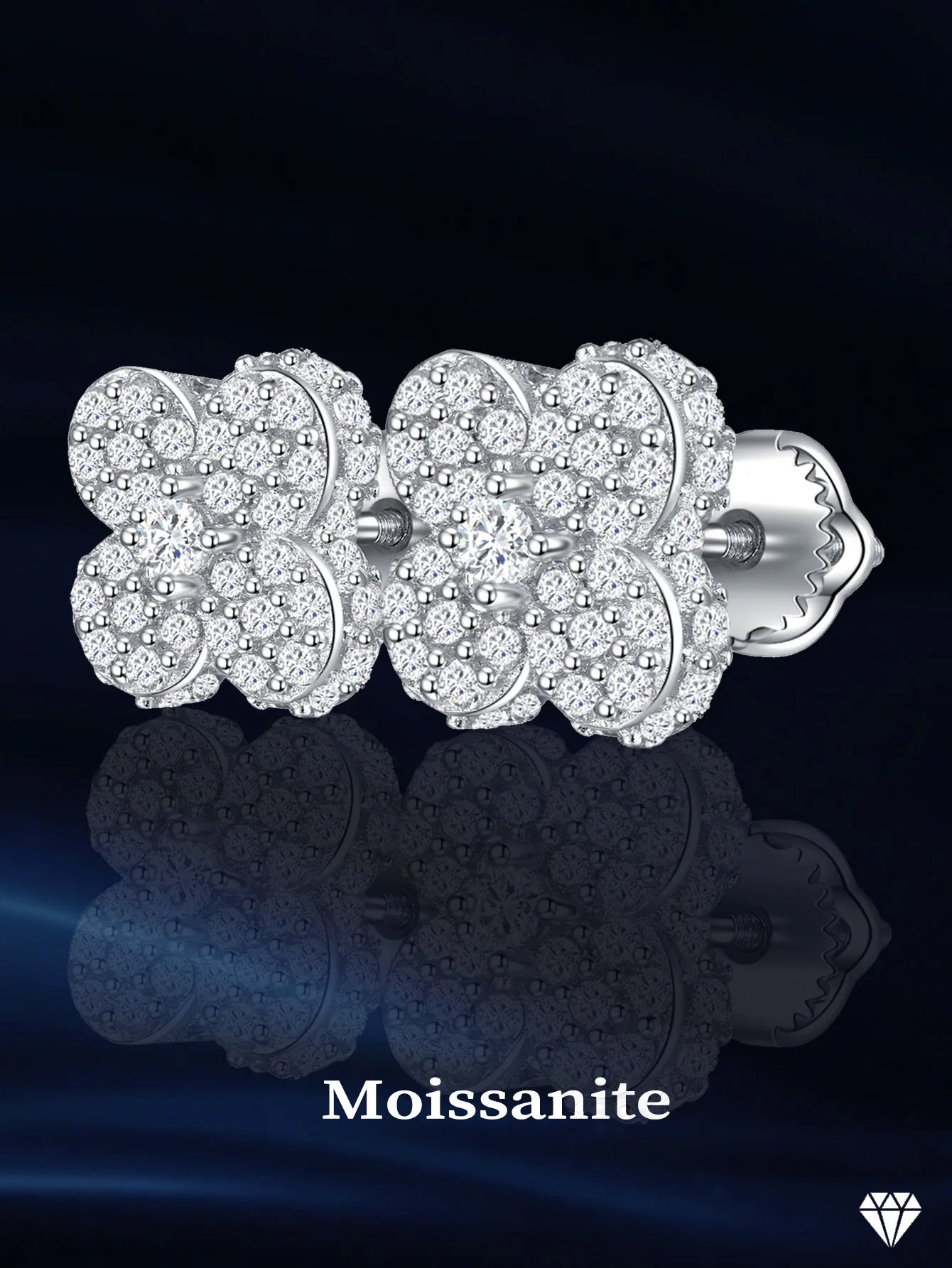 Diamond Earrings Stud Flower High Quality Fashion