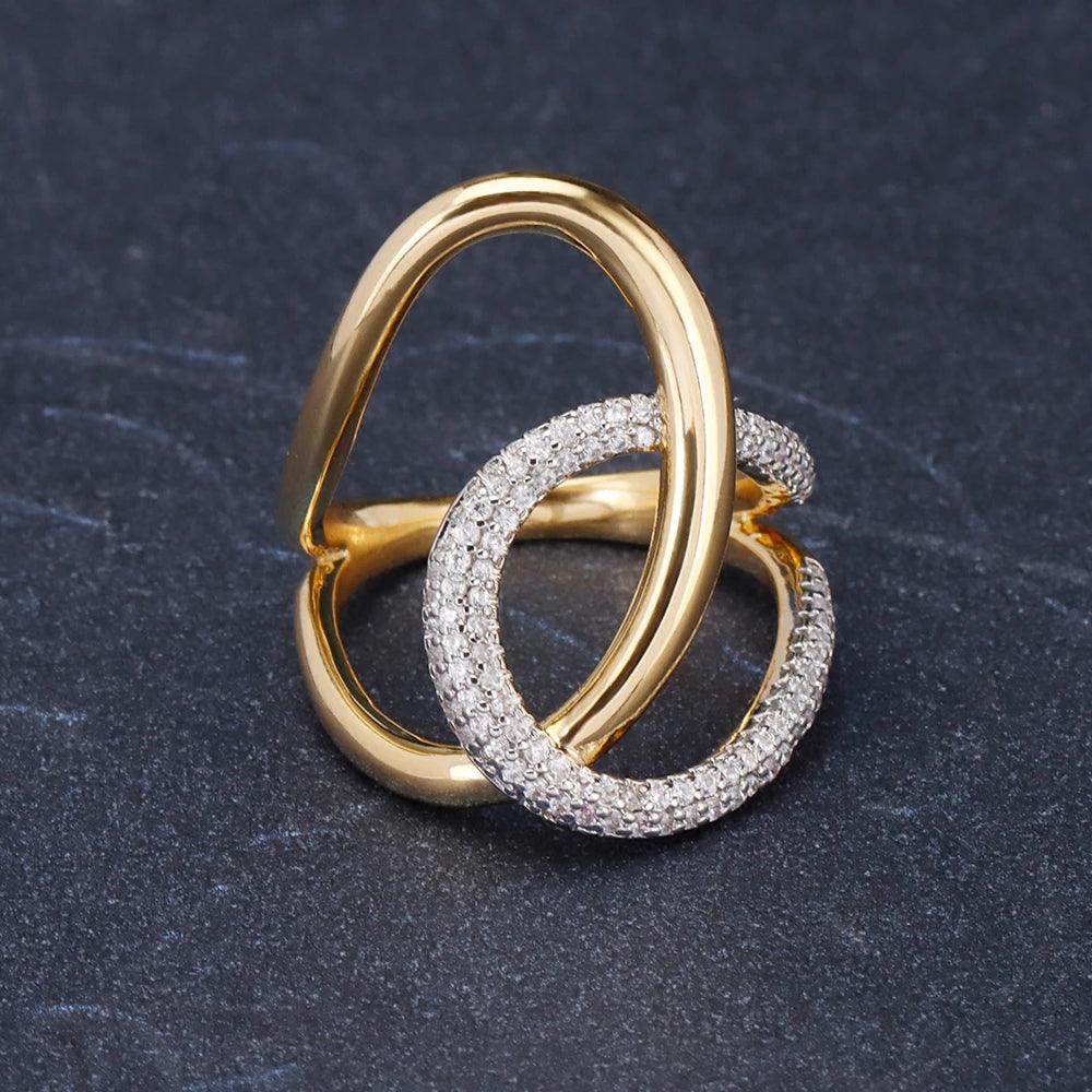 Gold Rings European American style multi-layered classic