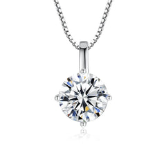 Moissanite 1ct Stone Pendant Necklaces Summer 925 Sterling Silver Necklace Jewelry