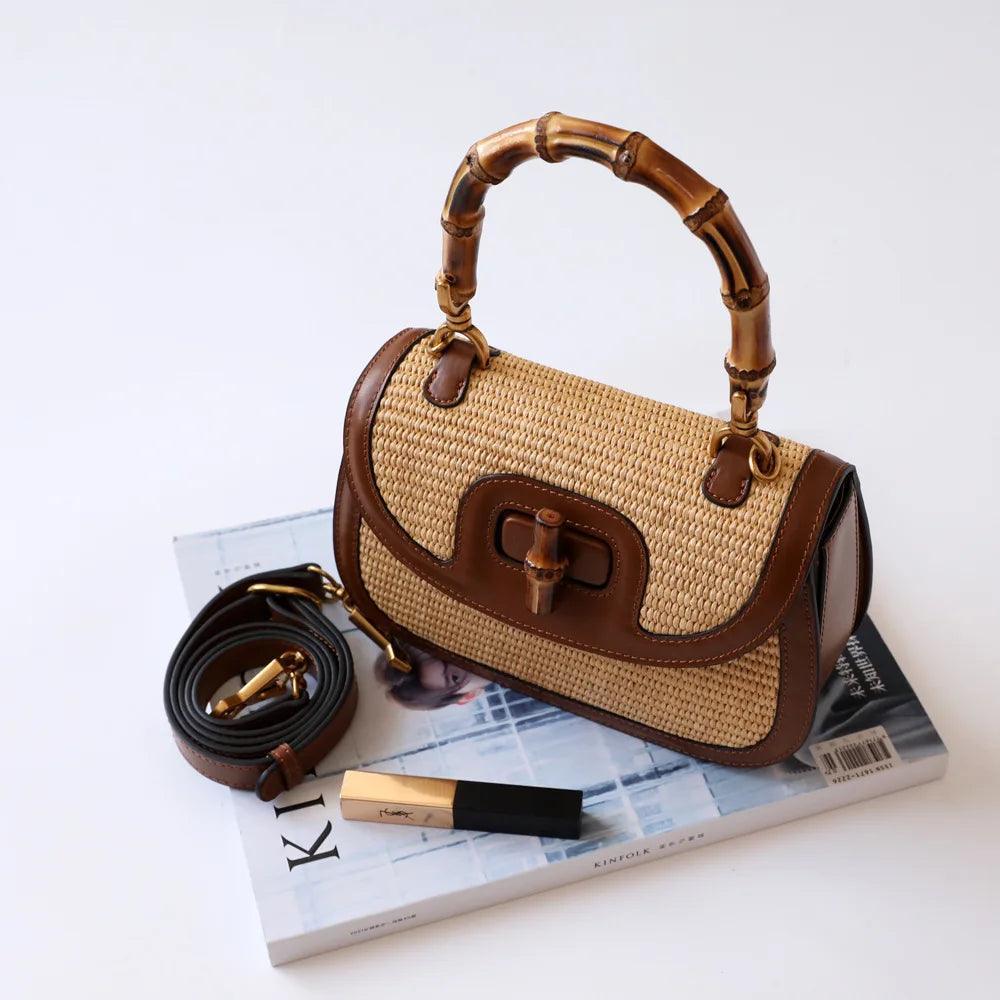 Handbags for Women Luxury Bamboo Natural Hand High Quality