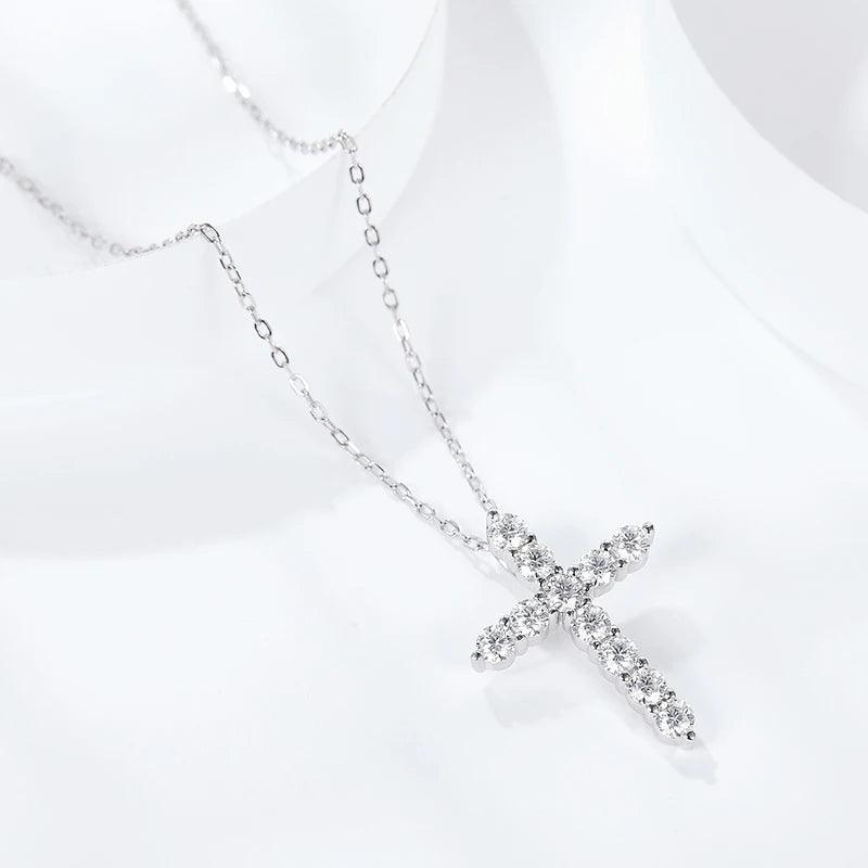 Silver necklace Cross Pendant Original Plated