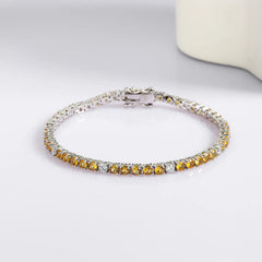 November Birthstone Silver Tennis Bracelet Cubic Zircon Fine Jewelry