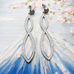 Diamond Earrings Stone Classic High Quality 925 Silver Fine Jewelry