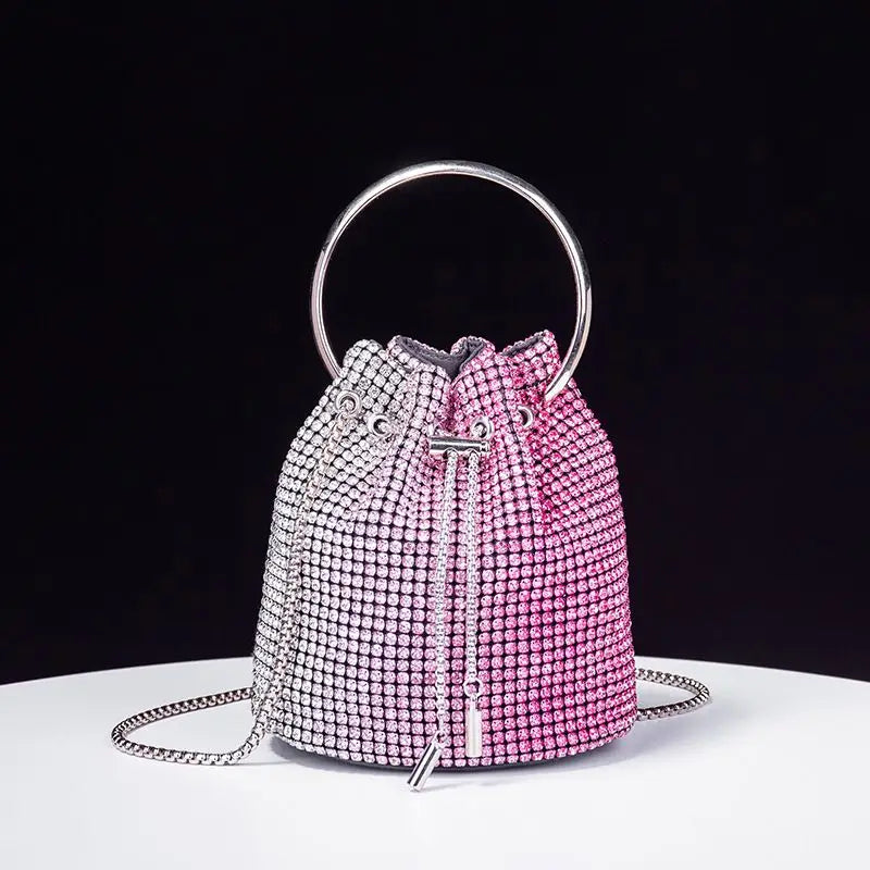 Bucket bags Women's inlaid diamond Fashion dinner women luxury