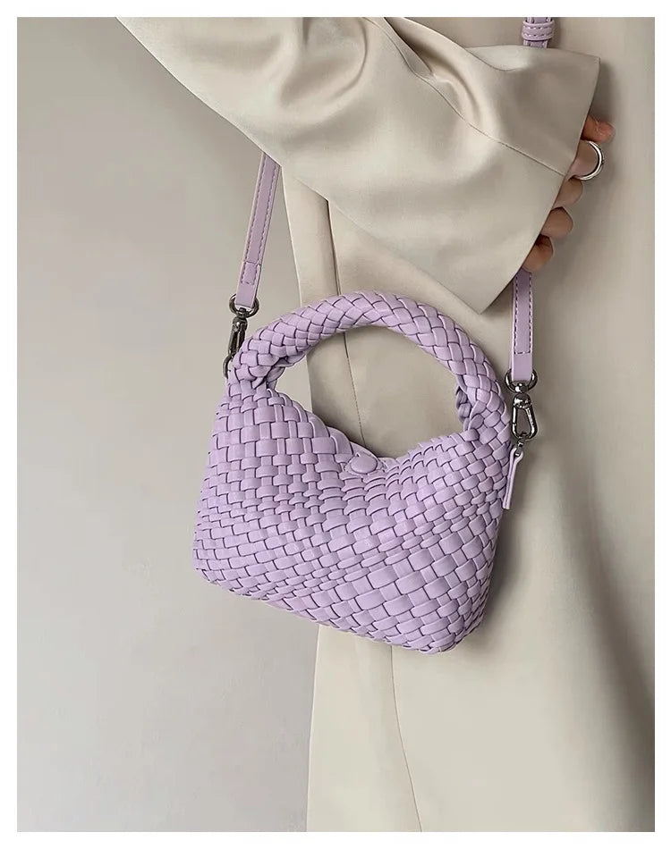 High-grade Women's Bag Solid Fashion Hand-woven Crossbody Temperament