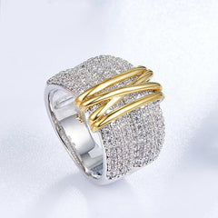 Gold Rings 925 silver vintage fashion party jewelry