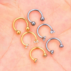 Nose Ring Titanium Piercing Clear Jewelry For Women