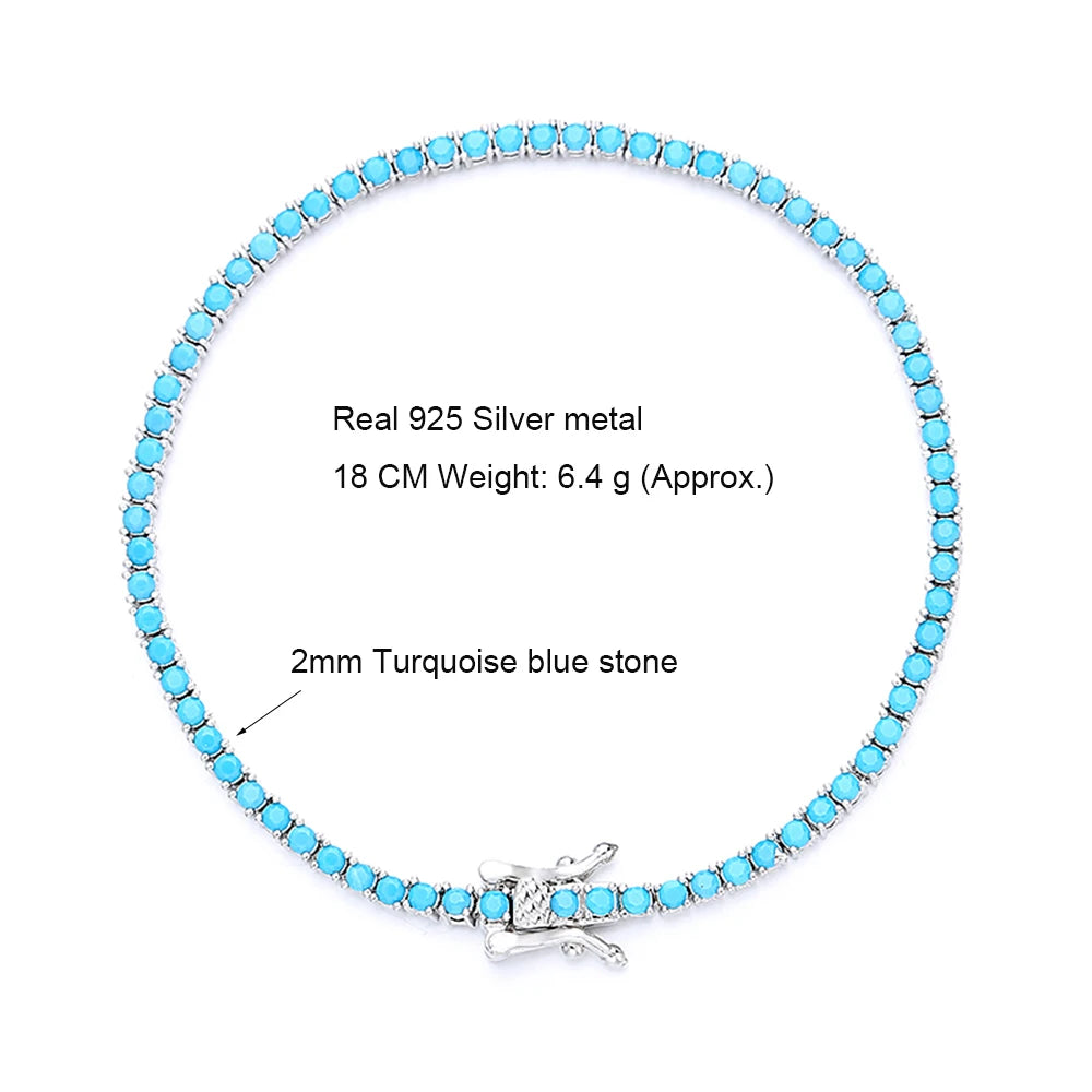 March Birthstone Pure Silver 925 Jewelry Blue Stone