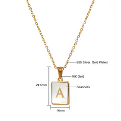 Name Necklace 26 Letters 18k Gold With Pendant Unique Jewelry Luxury