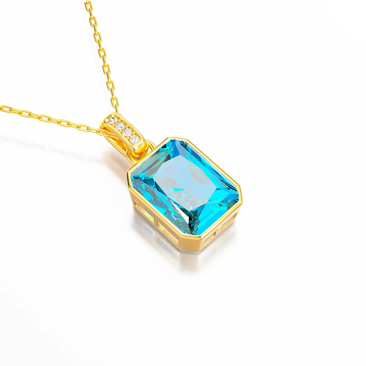 Gold Necklaces Pendant Gemstone Anniversary Fine Jewelry